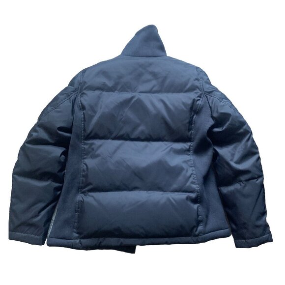 GAP Jacket Womens M Puffer Coat Puff Hooded Down Fill Waterfowl Navy RN54023 - Picture 8 of 10